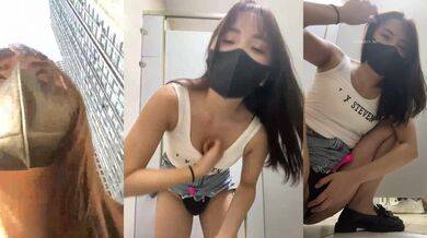 推荐，【asia-lynn】超刺激！男女厕里没人， 脱光自慰，担心有人来上厕所，刺激之中爽到高潮 (9)